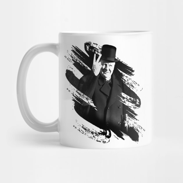 Winston Churchill. Black and white by CrimsonsDesign
